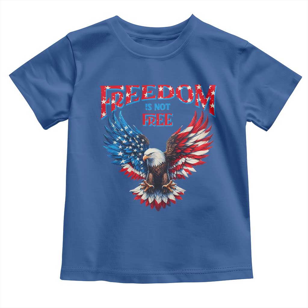 American Flag Bald Eagle Toddler T Shirt Patriotic Eagle 4th of July Freedom Is Not Free - Wonder Print Shop