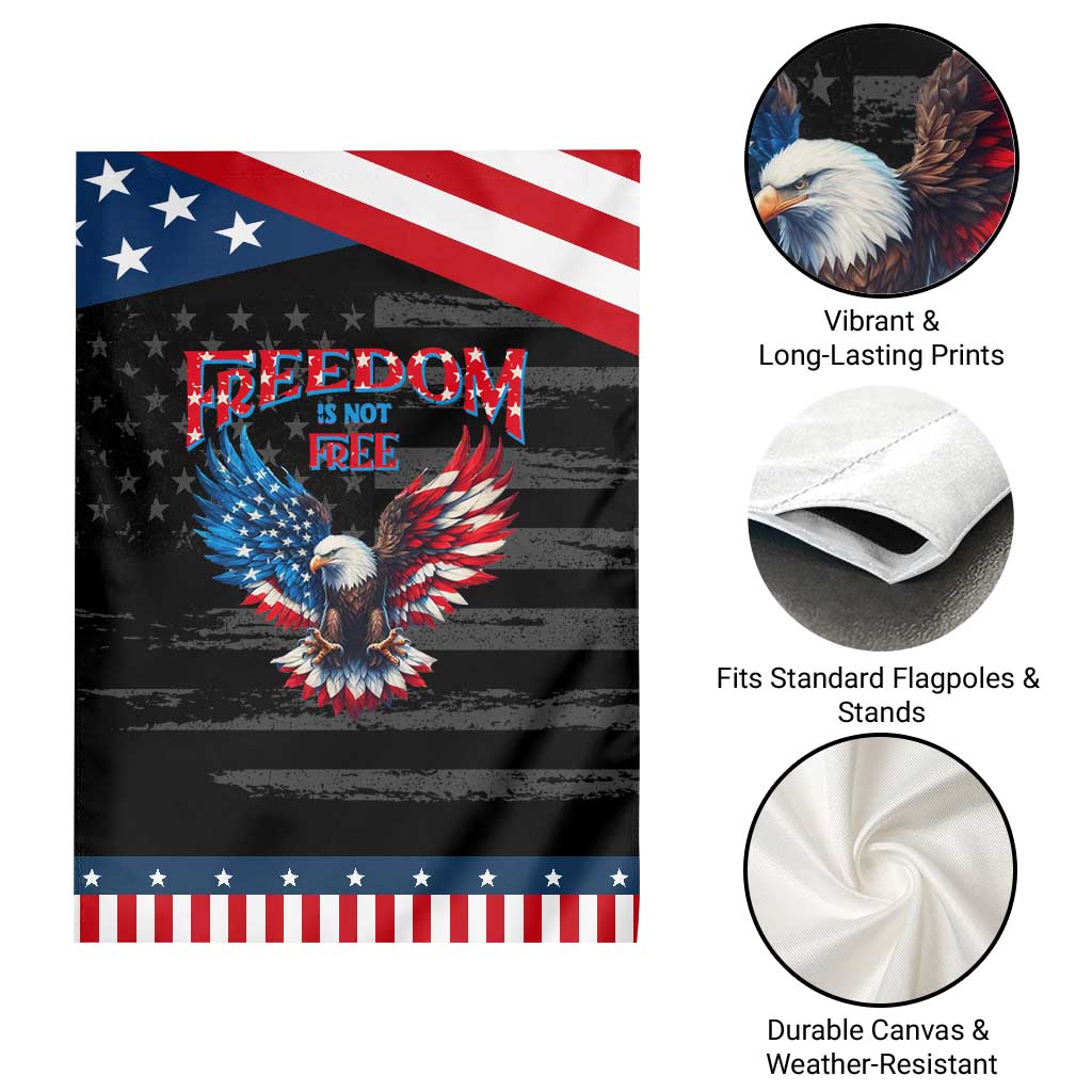American Flag Bald Eagle Garden Flag Patriotic Eagle 4th of July Freedom Is Not Free