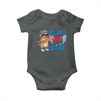 Funny Raccoon 4th of July Baby Onesie Red White and Feral Patriotic - Wonder Print Shop