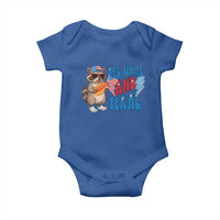 Funny Raccoon 4th of July Baby Onesie Red White and Feral Patriotic - Wonder Print Shop