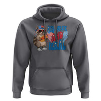 Funny Raccoon 4th of July Hoodie Red White and Feral Patriotic - Wonder Print Shop