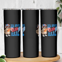 Funny Raccoon 4th of July Skinny Tumbler Red White and Feral Patriotic - Wonder Print Shop