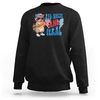 Funny Raccoon 4th of July Sweatshirt Red White and Feral Patriotic - Wonder Print Shop