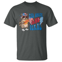 Funny Raccoon 4th of July T Shirt Red White and Feral Patriotic - Wonder Print Shop