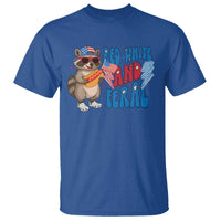 Funny Raccoon 4th of July T Shirt Red White and Feral Patriotic - Wonder Print Shop