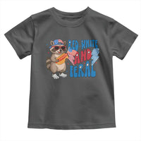 Funny Raccoon 4th of July Toddler T Shirt Red White and Feral Patriotic - Wonder Print Shop
