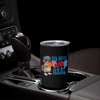 Funny Raccoon 4th of July Tumbler Cup Red White and Feral Patriotic - Wonder Print Shop