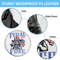 Patriotic Raccoon 4th of July Spare Tire Cover Feral But Free USA Flag - Wonder Print Shop
