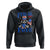 Patriotic Raccoon 4th of July Hoodie Feral But Free USA Flag - Wonder Print Shop