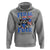 Patriotic Raccoon 4th of July Hoodie Feral But Free USA Flag - Wonder Print Shop