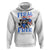 Patriotic Raccoon 4th of July Hoodie Feral But Free USA Flag - Wonder Print Shop
