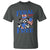 Patriotic Raccoon 4th of July T Shirt Feral But Free USA Flag - Wonder Print Shop