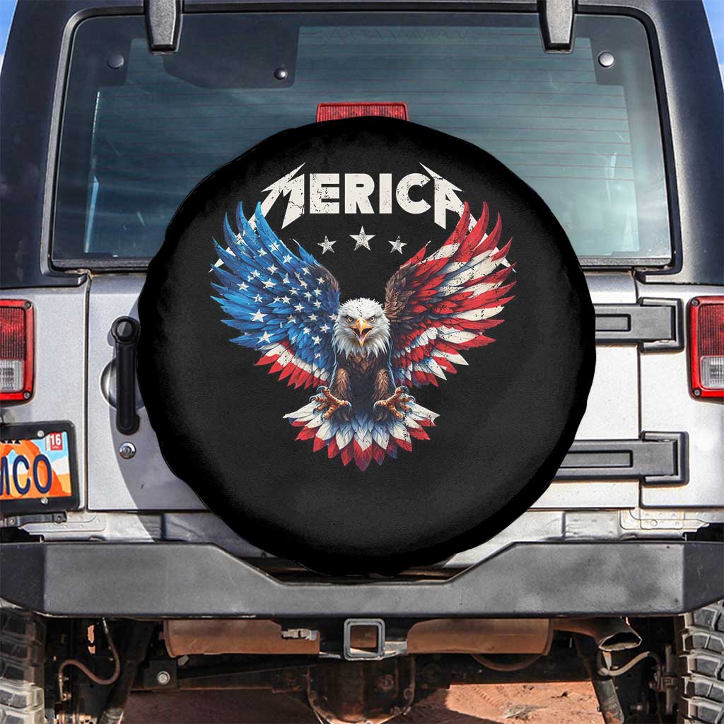 Bald Eagle Merica Spare Tire Cover USA American Flag Patriotic 4th of July - Wonder Print Shop