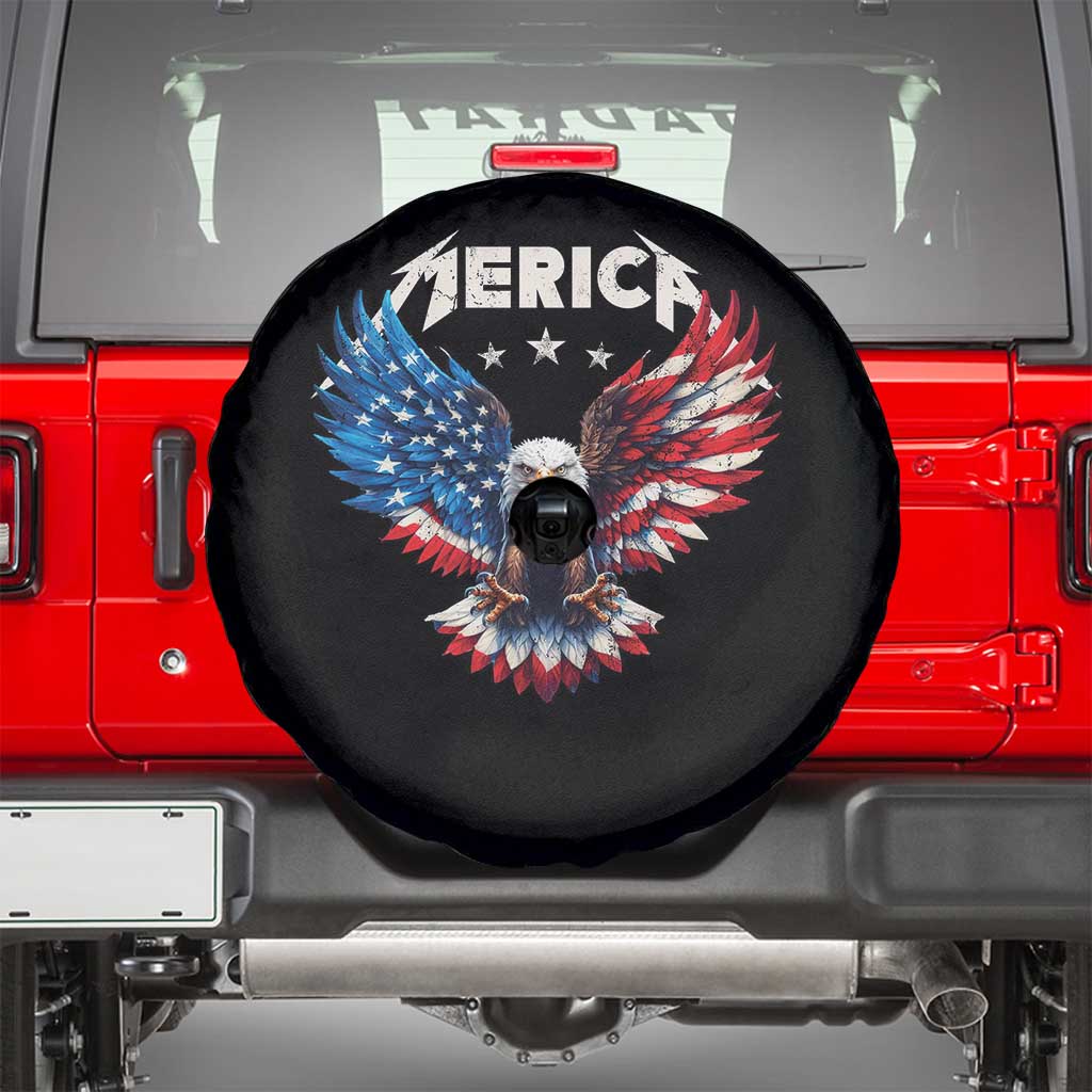 Bald Eagle Merica Spare Tire Cover USA American Flag Patriotic 4th of July - Wonder Print Shop