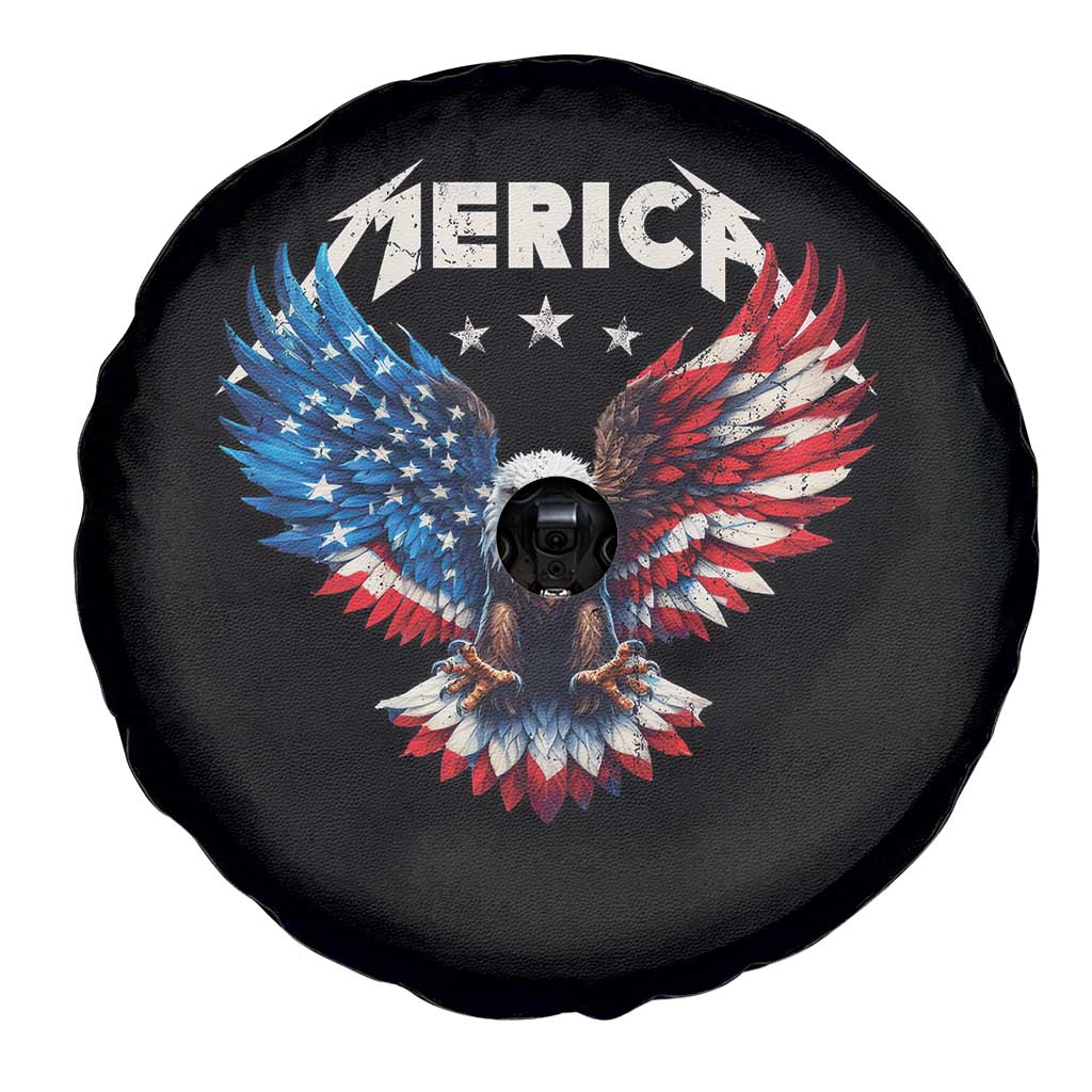 Bald Eagle Merica Spare Tire Cover USA American Flag Patriotic 4th of July - Wonder Print Shop