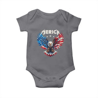 Bald Eagle Merica Baby Onesie USA American Flag Patriotic 4th of July - Wonder Print Shop