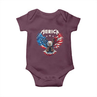 Bald Eagle Merica Baby Onesie USA American Flag Patriotic 4th of July - Wonder Print Shop