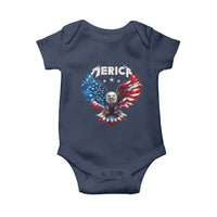 Bald Eagle Merica Baby Onesie USA American Flag Patriotic 4th of July - Wonder Print Shop