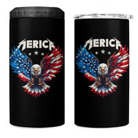 Bald Eagle Merica 4 in 1 Can Cooler Tumbler USA American Flag Patriotic 4th of July - Wonder Print Shop