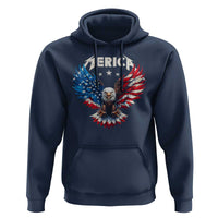 Bald Eagle Merica Hoodie USA American Flag Patriotic 4th of July - Wonder Print Shop