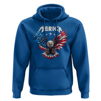 Bald Eagle Merica Hoodie USA American Flag Patriotic 4th of July - Wonder Print Shop
