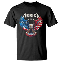Bald Eagle Merica T Shirt USA American Flag Patriotic 4th of July - Wonder Print Shop