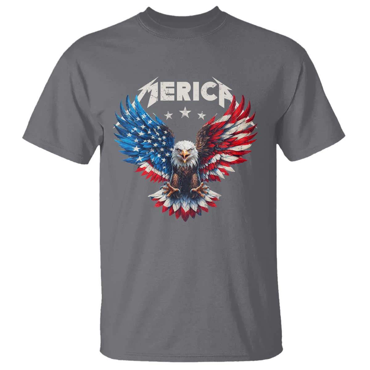 Bald Eagle Merica T Shirt USA American Flag Patriotic 4th of July - Wonder Print Shop