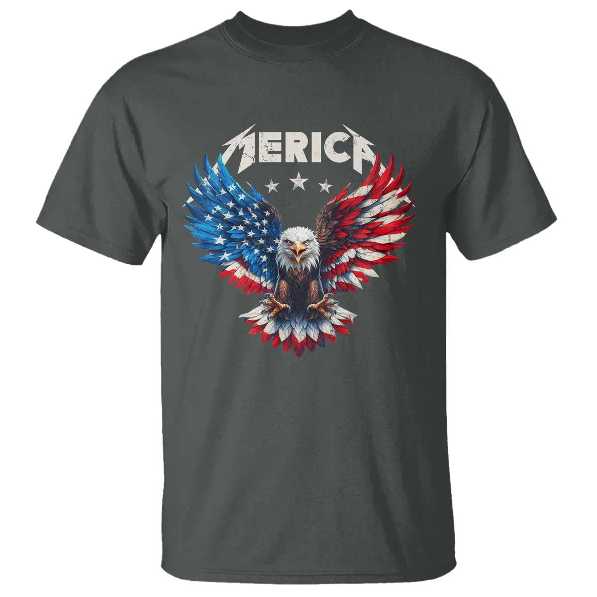 Bald Eagle Merica T Shirt USA American Flag Patriotic 4th of July - Wonder Print Shop