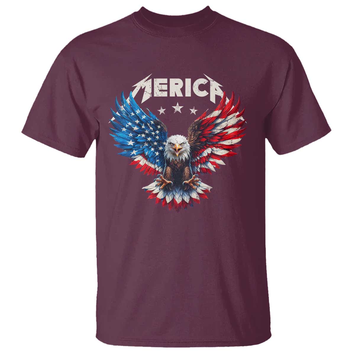 Bald Eagle Merica T Shirt USA American Flag Patriotic 4th of July - Wonder Print Shop