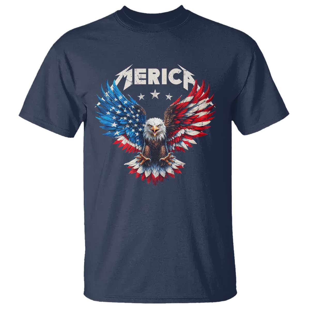 Bald Eagle Merica T Shirt USA American Flag Patriotic 4th of July - Wonder Print Shop