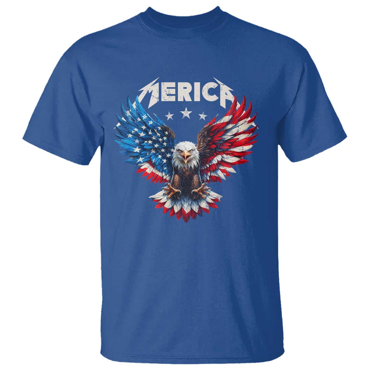 Bald Eagle Merica T Shirt USA American Flag Patriotic 4th of July - Wonder Print Shop