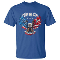 Bald Eagle Merica T Shirt USA American Flag Patriotic 4th of July - Wonder Print Shop