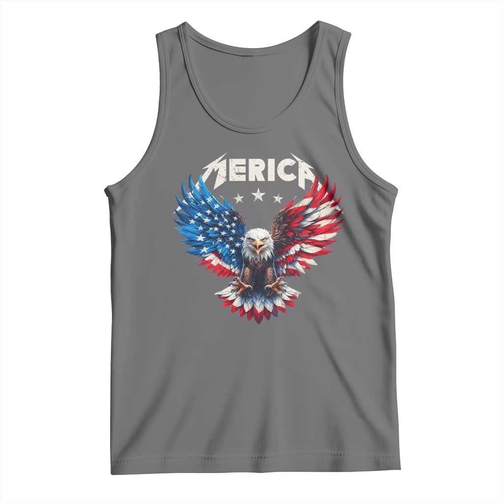 Bald Eagle Merica Tank Top USA American Flag Patriotic 4th of July - Wonder Print Shop