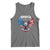 Bald Eagle Merica Tank Top USA American Flag Patriotic 4th of July - Wonder Print Shop