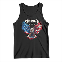 Bald Eagle Merica Tank Top USA American Flag Patriotic 4th of July - Wonder Print Shop