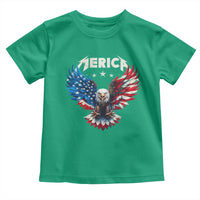Bald Eagle Merica Toddler T Shirt USA American Flag Patriotic 4th of July - Wonder Print Shop