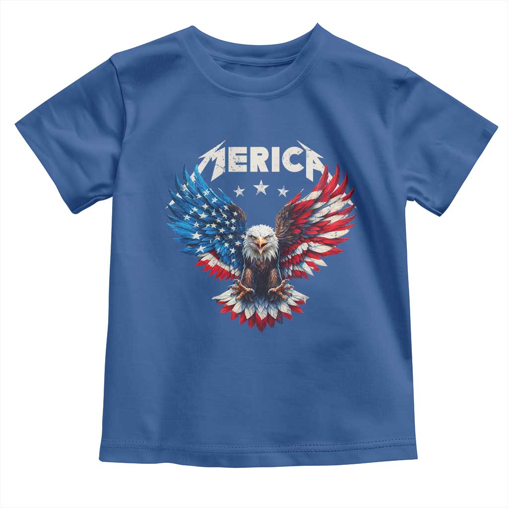Bald Eagle Merica Toddler T Shirt USA American Flag Patriotic 4th of July - Wonder Print Shop