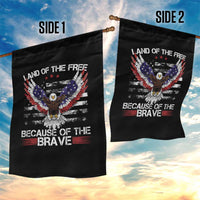 Land of the Free Because of the Brave Garden Flag American Flag Patriotic Eagle 4th of July - Wonder Print Shop