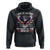 Land of the Free Because of the Brave Hoodie American Flag Patriotic Eagle 4th of July - Wonder Print Shop