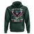Land of the Free Because of the Brave Hoodie American Flag Patriotic Eagle 4th of July - Wonder Print Shop