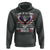 Land of the Free Because of the Brave Hoodie American Flag Patriotic Eagle 4th of July - Wonder Print Shop