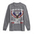 Land of the Free Because of the Brave Long Sleeve Shirt American Flag Patriotic Eagle 4th of July - Wonder Print Shop