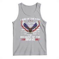 Land of the Free Because of the Brave Tank Top American Flag Patriotic Eagle 4th of July - Wonder Print Shop