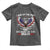 Land of the Free Because of the Brave Toddler T Shirt American Flag Patriotic Eagle 4th of July - Wonder Print Shop