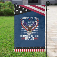 Land of the Free Because of the Brave Garden Flag American Flag Patriotic Eagle 4th of July