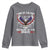 Land of the Free Because of the Brave Youth Sweatshirt American Flag Patriotic Eagle 4th of July - Wonder Print Shop