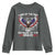 Land of the Free Because of the Brave Youth Sweatshirt American Flag Patriotic Eagle 4th of July - Wonder Print Shop