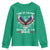 Land of the Free Because of the Brave Youth Sweatshirt American Flag Patriotic Eagle 4th of July - Wonder Print Shop