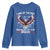 Land of the Free Because of the Brave Youth Sweatshirt American Flag Patriotic Eagle 4th of July - Wonder Print Shop