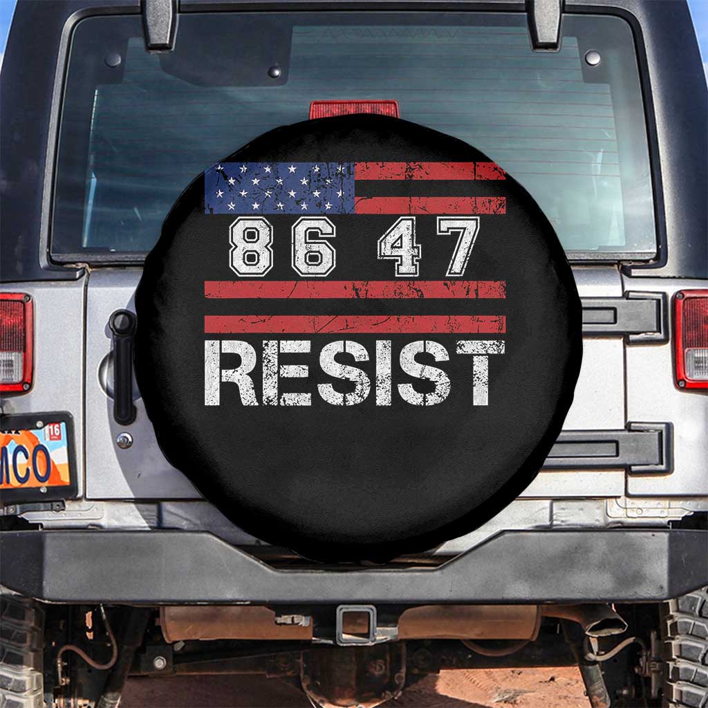 8647 Resist Spare Tire Cover Retro Social Justice American Flag - Wonder Print Shop